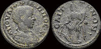 Lydia AE23 Lydia Saitta Philip II, as Caesar AE23- Tyche standing facing -