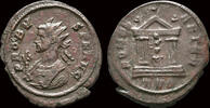 Roman antoninianus Probus billon antoninianus temple with Roma -