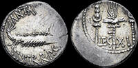 Roman Roman Imperatorial Marc Antony AR denarius Legionary issue Legion XI denarius 32-31BC VF+