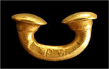 Pre-Colombia gold nose rihg Pre-Colombian Taironal gold nose ring. -