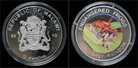 Malawi 10 kwacha Malawi- 10 kwacha 2010- Endangered frogs- Malagasy rainbow -