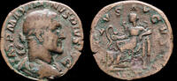 Roman sestertius Maximinus I AE sestertius Salus seated to left -