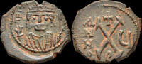 Byzantine AE decanummium Maurice Tiberius AE decanummium large X -