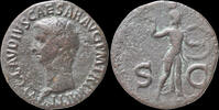 Roman As Claudius AE As Libertas standing facing -