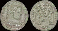 Roman AE radiatus Galerius, as Caesar AE radiatus Galerius standing right -
