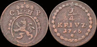 Germany 1/4 kreuzer Germany Pfalz Kurlinie Carl Theodor 1/4 kreuzer 1775 -