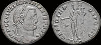 Roman follis Galerius AE follis Genius standing left -