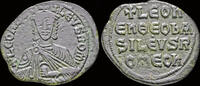 Byzantine follis Leo VI the Wise AE follis inscription in four lines -