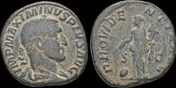 Roman sestertius Maximinus I AE sestertius Providentia standing left -