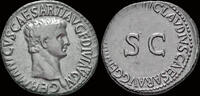 Roman AE As Germanicus, struck under Claudius AE As legend around large S C -
