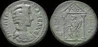 Pisidia AE25 Pisidia Baris Julia Mamaea, Augusta AE25 distyle temple -