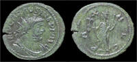 Roman antoninianus Carausius antoninianus Pax standing left. -