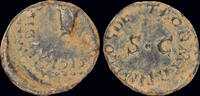 Roman quadrans Claudius AE quadrans -