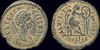 Roman AE4 Aelia Flaccilla AE4 Victory seated right -