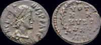 Roman AE follis Gratian AE follis legend within wreath -