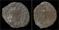 Roman antoninianus Tetricus I billon antoninianus Salus standing left -
