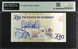 Guernsey 10 Pounds ND (1995) Pick-57a CH UNC PMG 64 EPQ
