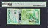 2009 Bermuda $20 Hybrid Polymer 1st Prefix LOW # A/1 000026 P-60a GEM UNC PMG 65