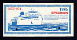 Canada 1986 Local Currency Manitoulin 3 Dollar Scrip SPECIMEN Choice UNC