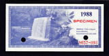 Canada 1988 Local Currency Manitoulin 3 Dollar Scrip SPECIMEN UNC