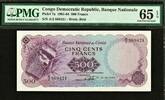 Congo 500 Francs Congo Democratic Republic Pick-7a GEM UNC PMG 65 EPQ -