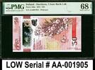 Ireland Northern Ireland Northern 50 Pounds 2021 LOW # AA 001905 P-346a Superb GEM UNC PMG 68 EPQ -