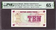 Great Britain British Armed Forces 10 New Pence 1972 LOW # A/1 000004 P-M48 GEM UNC PMG 65 EPQ -