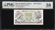 Italy Italy 500 Lire 1966-75 SPECIMEN A00 000000 Pick-93s About UNC PMG 58 -