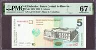 El Salvador  El Salvador 5 Colones 1998 Pick-147b SUPERB GEM UNC PMG 67 ... 74.45 £  +  17.12 £ shipping