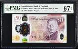 Great Britain / England £50 Pounds 2024 King Charles, First Prefix, Low number AJ01 001943 PMG 67 EP