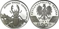 POLAND / POLEN 20 zlotych 1997 Jelonek Rogacz - Lucanus cervus PP 299.10 £  +  8.67 £ shipping