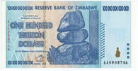 Zimbabwe 100 Trillion Dollars 2008 Highest denomination of hyperinflatio... 213.64 &pound;  +  34.18 &pound; shipping