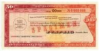 Deutschland / DDR 50 deutsche mark nd Reisescheck / Travelleres Cheque, ... 427.28 &pound;  +  34.18 &pound; shipping