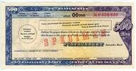 Deutschland / DDR 500 deutsche mark nd Reisescheck / Travelleres Cheque,... 512.73 &pound;  +  34.18 &pound; shipping