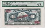 PERU 100 soles Specimen PMG 65 EPQ MAX  563.52 £  +  8.67 £ shipping