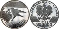 POLAND / POLEN 300.000 zlotych 1993 Jaskolki, Hirundinidae PP 166.64 &pound;  +  34.18 &pound; shipping