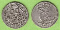 Braunschweig-Calenberg-Hannover 4 Pfennig George II. 1727-1760, selten -