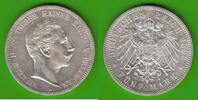 Preußen 5 Mark Wilhelm II. 1888-1918, sehr hübsch, selten in dieser Qualität -