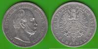 Preußen 5 Mark Wilhelm I. 1861-1888, überdurchschnittlich -
