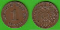 Kaiserreich 1 Pfennig hübsch, selten -