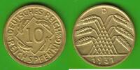 Weimarer Republik 10 Reichspfennig seltener Jahrgang, hübsch -