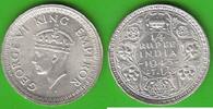 Britisch-Indien 1/4 Rupee George VI. 1936-1952, Bombay, sehr hübsch -