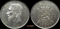 Belgium 1 Franc 1886 Leopold II  86.70 £  +  shipping