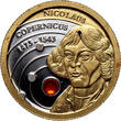 COOK ISLANDS 5 Dollars (Ag) + 10 Dollars (Au) 2008 Elizabeth II, Nicolaus Copernicus Proof