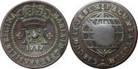 BRAZIL 20 Réis Maria I, Lisbon, countermark -
