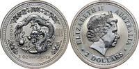 AUSTRALIA 2 Dollars 2000 Elizabeth II, Year of the Dragon, 2 Oz Ag999 VZ-ST 137.85 £  +  17.34 £ shipping