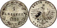 Germany Frankfurt, 1 kreuzer 1856, mint error -