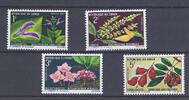 Congo Lot de timbres CONGO - 4 STAMPS - 1, 2, 3 ET 5 FRANCS - 1970 - FLOWERS -