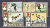Tchad Lot de timbres CHAD - 5 STAMPS - 25, 75 130, 150 ET 200 FRANCS - 1972 - O.G. OF SAPPORO -
