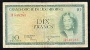Luxembourg 10 Francs LUXEMBOURG - PICK 48 a - 10 FRANCS - UNDATED (1954) -